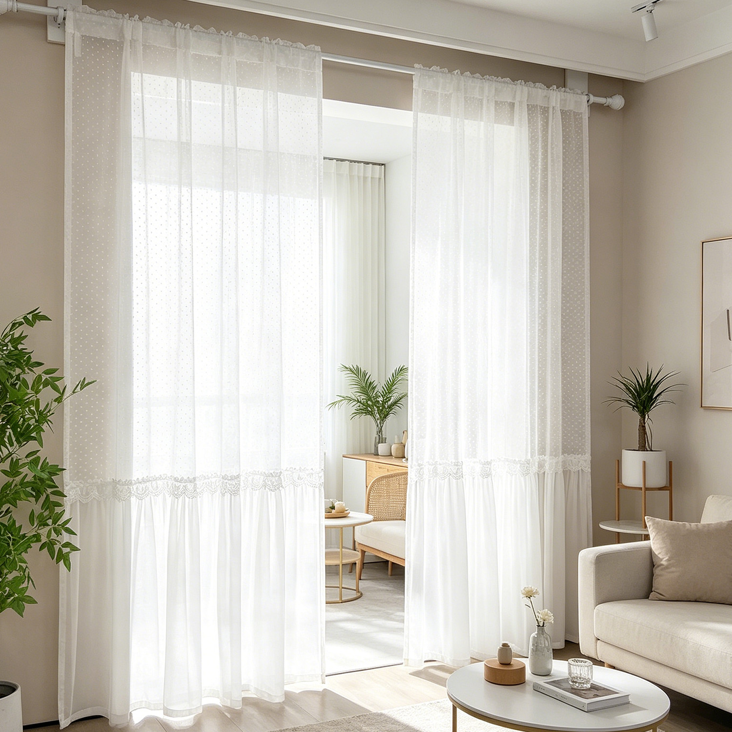 Lighting Decoration Ideas - Французская романтическая полупрозрачная занавеска с узором