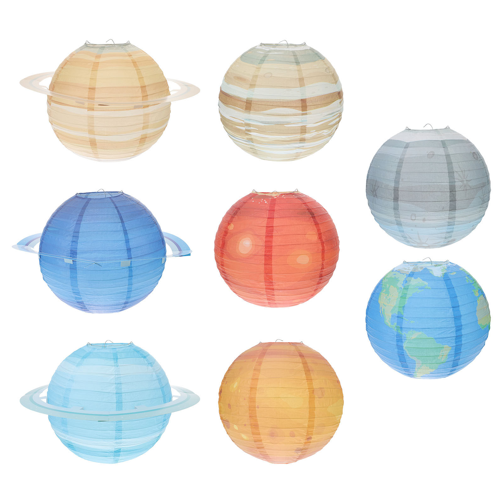Lantern Paper Solar - 8 шт. бумажных фонариков с изображением