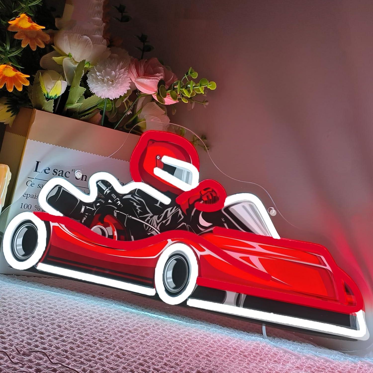 Неоновая вывеска Go Kart Racer – обзор и цена Decor Kart Lighting